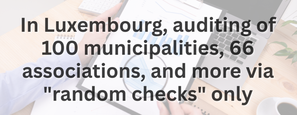 ministry audits 100 municipalities, 66 associations, and more via "random checks" only,