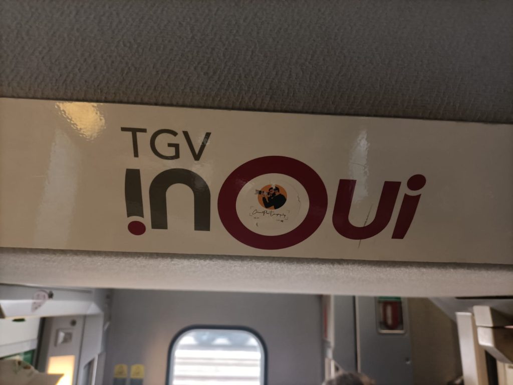 A photographer from South India Tamilnadu decided that the TGV inOui train wasn’t complete without his photography logo and Instagram ad, because nothing says ‘tourist appreciation’ like turning public transport into your personal billboard.