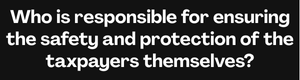 Who is responsible for ensuring the safety and protection of the taxpayers themselves?
